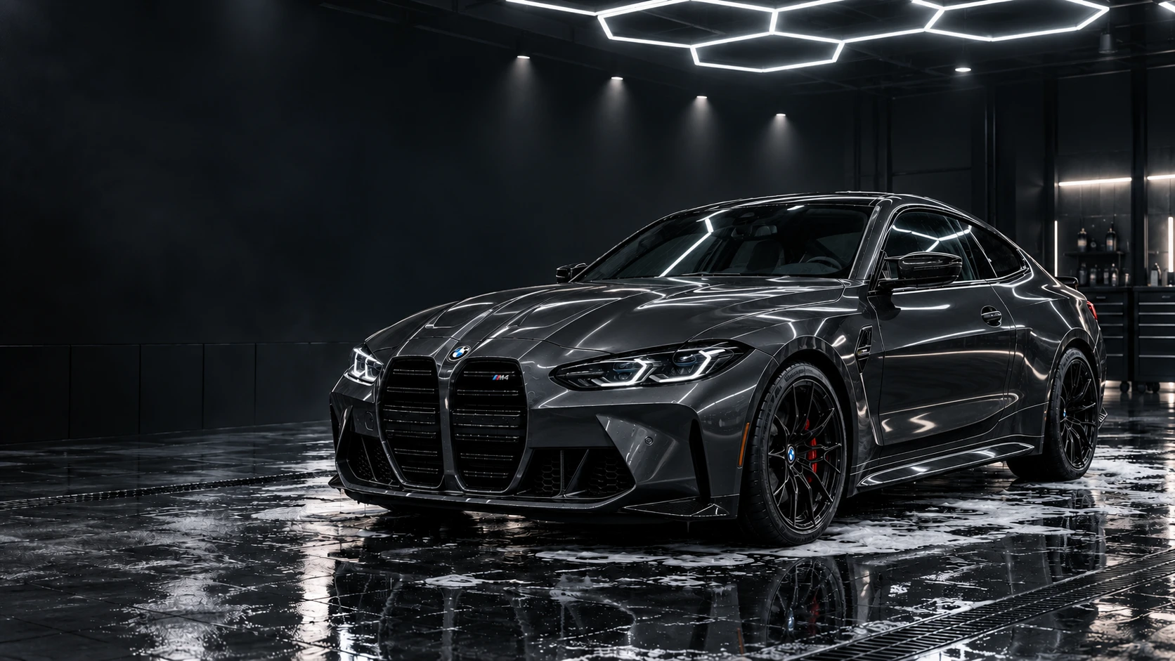 Визуализация чистой BMW M4 после ухода